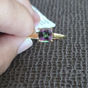 Shivam Cushion Cut Rainbow🌈 Quartz Ring💍 - NWT